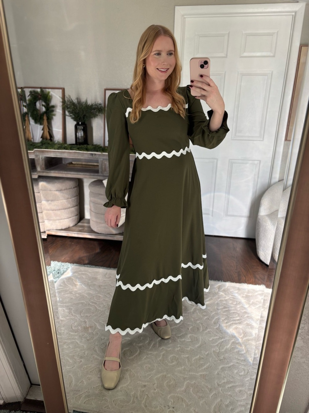 BTFBM Ric Rac Green Maxi Dress Size XL Renfair